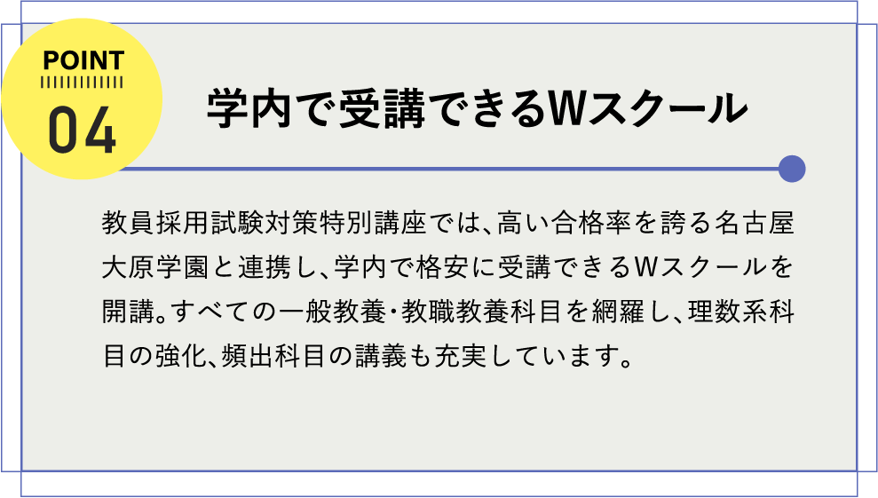 学内で受講できるWスクール